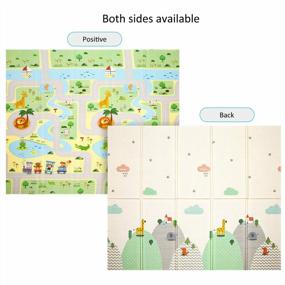 img 3 attached to Large Reversible Non-Toxic Baby Crawling Mat - Foldable Foam Play Mat With Waterproof Coating For Infants And Toddlers, Thicker And Safer For Playtime