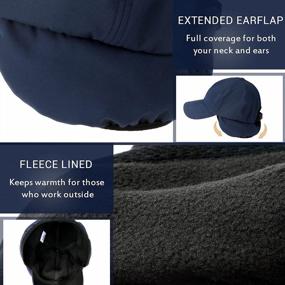 img 1 attached to Waterproof Winter Baseball Cap With Earflaps And Fleece Lining For Women And Men - Ideal For Outdoor Adventures, Adjustable Fit