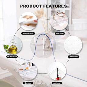 img 1 attached to OstepDecor Clear Round Table Protector 36 Inch 1.5Mm Thick Round Clear Table Cover Protector, Round Plastic Table Protector For Dining Room Table, Waterproof PVC Circle Table Pad