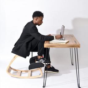 img 1 attached to Sleekform Portable Folding Wood Desk - Lightweight & Easy To Store - No Assembly Required!
