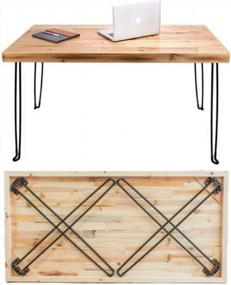 img 4 attached to Sleekform Portable Folding Wood Desk - Lightweight & Easy To Store - No Assembly Required!