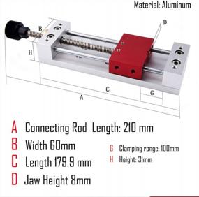 img 3 attached to Мини-плоскогубцы из алюминиевого сплава Настольные тиски Маленькие зажимные тиски для деревообрабатывающего инструмента, настольные тиски среднего размера для фрезерного станка с ЧПУ Гравировальный станок Крепежные пластины Крепление