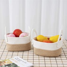 img 1 attached to 🧺 UBBCARE Cotton Rope Storage Baskets: Organize & Decorate with These Woven Bins for Clothes, Toys, Makeup, Books - Set of 3