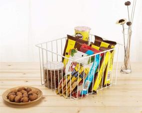 img 1 attached to 🔌 Convenient Storage Solution: Slideep Large Fridge Freezer Wire Organizer Basket - Set of 2