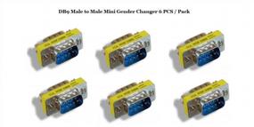 img 4 attached to 6 Pack Mini D-Sub Serial DB9 Male To Male Gender Changer Couplers - High-Quality Adapter Solution