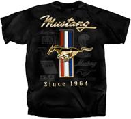 👕 classic ford mustang tribar gt men's shirt (medium) - officially licensed merchandise logo