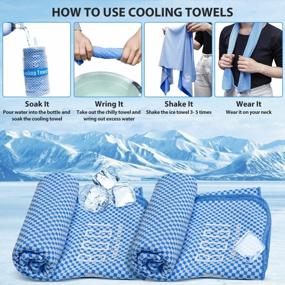 img 1 attached to 2-Pack Cooling Towels For Neck And Face - BOGI 47"X14" Ice Towels For Instant Cooling During Yoga, Golf, Gym, Camping, Running, Workouts, And More - Soft, Breathable, And Chilly - Blue And Pink