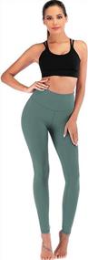 img 1 attached to Get Moving In Style: ECHOINE'S Buttery Soft Tummy Control High-Waisted Yoga Legging