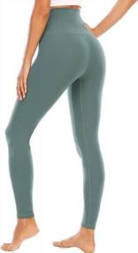 img 4 attached to Get Moving In Style: ECHOINE'S Buttery Soft Tummy Control High-Waisted Yoga Legging