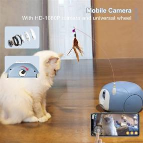 img 3 attached to Smart Pet Camera Robot: Cat & Dog Treat Dispenser, Pumpkii Home Robot with 🐾 App Control, Two-Way Audio, 1080P HD Camera for Mobile, Night Vision, Interactive Teaser for Cats