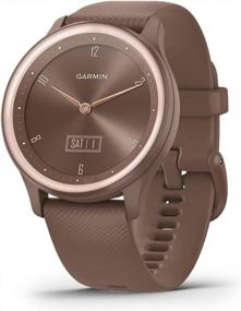 img 3 attached to Women'S Garmin Vivomove Sport Hybrid Smartwatch 2022 Heart Rate Monitor Call Watch Bundle - Cocoa/Peach Gold With Screen Protectors, Car/Wall Adapters & Hard Case Gift Box