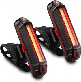 img 4 attached to Stay Safe And Visible Anytime With GPMTER Ultra Bright USB Rechargeable Bike Tail Light - Perfect For Road And Mountain Bikes