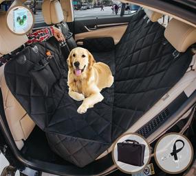 img 1 attached to 🐶 Humutan CACA Waterproof Dog Car Seat Cover for Cars/Trucks/SUV's - Convertible Hammock Design with Extra Side Flaps - Medium Size - Includes Bonus Pet Seat Belt & Carry Bag