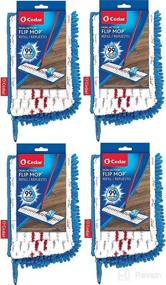 img 4 attached to 🧹 O-Cedar Dual-Action Microfiber Flip Mop Refill Pack - Set of 4