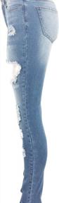 img 1 attached to Tulucky Women's Distressed Boyfriend Jeans: Slim Fit, Ripped Denim Pants with Comfy Stretch - Skinny Jeans