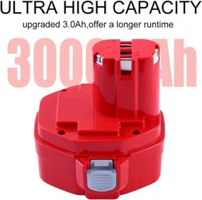img 3 attached to Fhybat 14.4V Replacement Battery For Makita - 3000MAh 1420 - Compatible With 1422, 1433, 1434, 1435F - 2 Pack Set