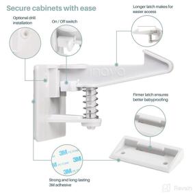 img 3 attached to 👶 Inaya Flexible Cabinet Locks for Babies: 12-Pack Child Safety Latches, Baby Proof & Easy Install – No Drilling or Tools!
