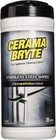 img 2 attached to Cerama Bryte Stainless Steel Cleaner Polish Cleaning Wipes - 2 Pack (70 Wipes)