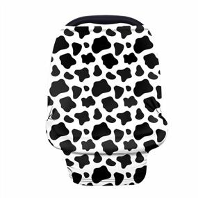 img 4 attached to Gift For Mom: Belidome Cow Print Stretchy Car Seat Covers For Boys Girls Baby