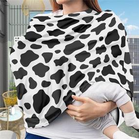img 3 attached to Gift For Mom: Belidome Cow Print Stretchy Car Seat Covers For Boys Girls Baby