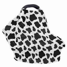 img 2 attached to Gift For Mom: Belidome Cow Print Stretchy Car Seat Covers For Boys Girls Baby
