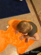 img 1 attached to Slow Rebound Memory Foam Children Bath Rug - Water Absorbing And Slip Resistant Coral Fleece Mat Christmas Fish Rugs For Kids - Hughapy Bathmat In Vibrant Orange Color - Perfect Doormat And Carpet review by Jeff Driscoll
