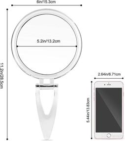 img 3 attached to 🔍 Portable Handheld Magnifying Mirror with Enhanced Magnification