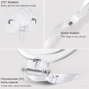 img 1 attached to 🔍 Portable Handheld Magnifying Mirror with Enhanced Magnification