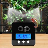 🦎 deerreptile reptile humidifier, misting system for reptile terrariums, automatic reptile mister with timer, adjustable 360° spray nozzles, lcd display, aluminum shell, ideal for chameleon reptiles logo