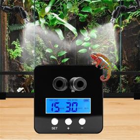 img 4 attached to 🦎 DeerReptile Reptile Humidifier, Misting System for Reptile Terrariums, Automatic Reptile Mister with Timer, Adjustable 360° Spray Nozzles, LCD Display, Aluminum Shell, Ideal for Chameleon Reptiles