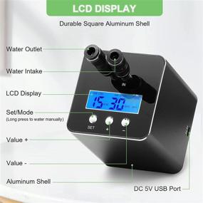 img 1 attached to 🦎 DeerReptile Reptile Humidifier, Misting System for Reptile Terrariums, Automatic Reptile Mister with Timer, Adjustable 360° Spray Nozzles, LCD Display, Aluminum Shell, Ideal for Chameleon Reptiles