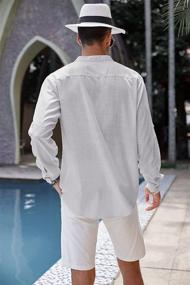img 2 attached to JINIDU Sleeve Henley Shirts Casual Men's Clothing best - Shirts