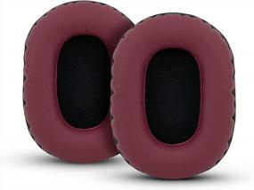 img 4 attached to Memory Foam Ear Pads - Dark Red Replacement Ear Cushions For Sony MDR 7506, V6, CD900ST And Other On-Ear Headphones