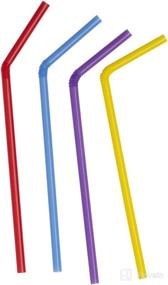 img 3 attached to Flexible Disposable Plastic Drinking Straws Kitchen & Dining