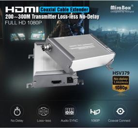 img 3 attached to Удлинитель HDMI MiraBox по одному коаксиальному кабелю RG59/RG-6U 1080P 200M без потерь без задержки для DVR, DVD, домашнего кинотеатра