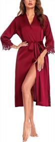 img 4 attached to MAXMODA Women'S Satin Robes: Perfect For Bridesmaids At Weddings & Lounging!