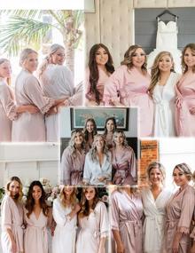 img 2 attached to MAXMODA Women'S Satin Robes: Perfect For Bridesmaids At Weddings & Lounging!
