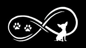 img 1 attached to 🐶 Charming C1058 Chihuahua Dog Infinity Decal Sticker: A Must-Have for Dog Lovers!