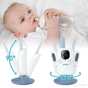 img 3 attached to 👶 Nannio Hero 3.5" Video Baby Monitor Camera: Night Light, Vibration Alerts, Night Vision, 2-Way Talk, Lullabies, Sky Blue