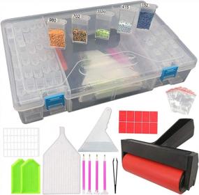 img 4 attached to DIY Diamond Painting Tools Set With Storage Container, Complete Diamond Embroidery Accessory Kit