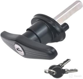 img 4 attached to 🔒 Secure Your Pickup Truck Cap Topper with a Locking T-Handle & 2 Keys - Compatible with Most Brands - Black Powder Coated Finish