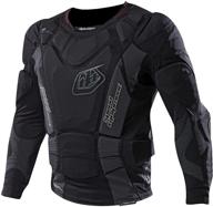 👕 troy lee designs 7855: heavyweight, long-sleeve protection shirt in solid black - ultimate safety and style logo