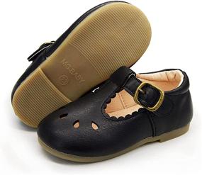 img 4 attached to 👞 TAREYKA Oxford Leather Girls' Shoes for Toddlers with Flat Soles