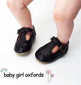 img 3 attached to 👞 TAREYKA Oxford Leather Girls' Shoes for Toddlers with Flat Soles