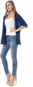 img 2 attached to Women'S Chiffon Cardigans: Comfy, Breathable & Stylish 3/4 Sleeved Blouse By TownCat