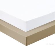 phf soft mini crib sheets set - 2 pack silky comfy sheets for boys & girls | universal fit for pack n play, playard, mini crib mattresses | white & khaki logo