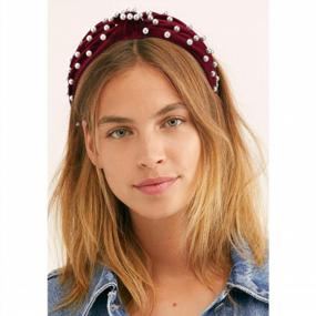img 2 attached to Exacoo Vintage Head Hoop Pearl Knot Headband Set: 4 Piece Headwear Hairband For Women, Perfect For Parties And Boho Style - Turban Headbands And Head Wraps In Beautiful B Design