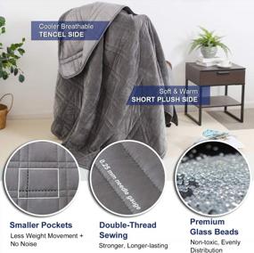 img 2 attached to Experience Year-Round Comfort With Our Double-Sided 30Lb Weighted Blanket - Perfect For Couples!