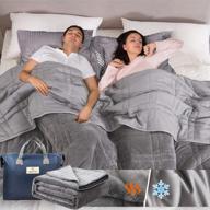 experience year-round comfort with our double-sided 30lb weighted blanket - perfect for couples! logo