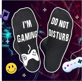 img 2 attached to PARIGO Christmas Stocking Stuffers Gifts for Boys - Hilarious Gaming Socks for Him | Novelty Gifts